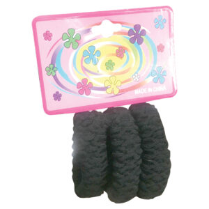 Σετ 3 λαστιχάκια μαλλιών μαύρα