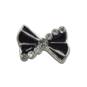 Μεταλλικό διακοσμητικό νυχιών φιόγκος μαύρος