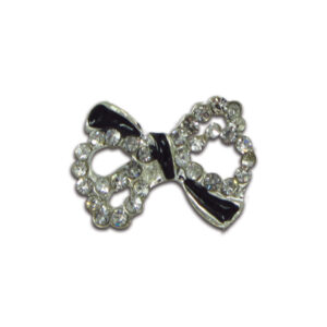 Μεταλλικό διακοσμητικό νυχιών φιόγκος μαύρος