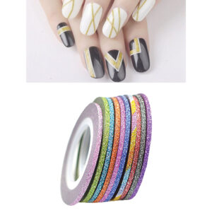 Πολύχρωμη διακοσμητική ταινία νυχιών 1mm