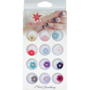 Κασετίνα με διακοσμητικά στρασάκια νυχιών μαργαρίτα