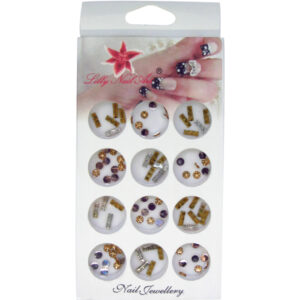 Κασετίνα με διακοσμητικά στρασάκια νυχιών