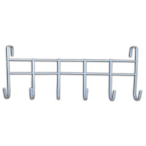Ίσια μεταλλική κρεμάστρα πόρτας 6 θέσεων