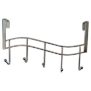 Καμπυλωτή μεταλλική κρεμάστρα πόρτας 5 θέσεων