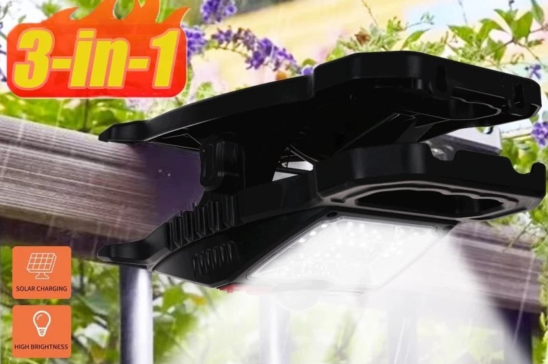 Επαναφορτιζόμενος προβολέας LED Clip με ηλιακό πάνελ - 887C-COB - 419215 - Image 2