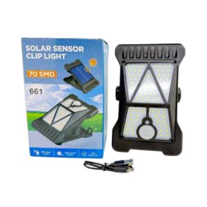 Επαναφορτιζόμενος προβολέας LED Clip με ηλιακό πάνελ & αισθητήρα κίνησης - FA-661 - 419222