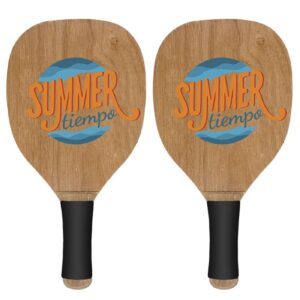 Ρακέτες Ξύλινες Παραλίας Summertiempo 40x22x1,2cm SummerTiempo 621460