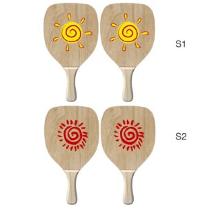 Ρακέτες Ξύλινες Παραλίας Ήλιος 40x22x1,2cm SummerTiempo 62226
