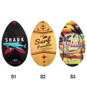 Σανίδα Ξύλινη Surf Skimboard 76x45cm SummerTiempo 622163