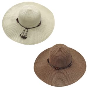 Καπέλο Ψαθόχαρτο Σχοινάκι Χάνδρες Γυναικείο ø44cm SummerTiempo 622403