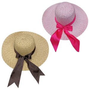 Καπέλο Ψαθόχαρτο με Διχρωμία Γυναικείο Φ43cm SummerTiempo 622568