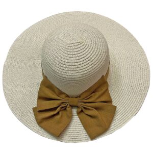 Καπέλο Γυναικείο Ψαθόχαρτο με Μεγάλο Φιόγκο Φ42cm SummerTiempo 622747