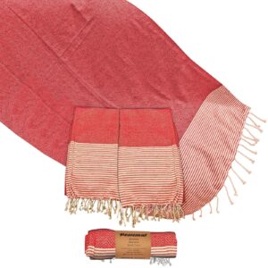 Πετσέτα Θαλάσσης Pestemal Χρυσοκίτρινες Ρίγες ~280g 90x180cm SummerTiempo 622964