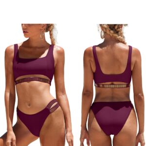 Μαγιό Μπικίνι Surf top & Κορδόνι Μπορντώ  SummerTiempo 623074
