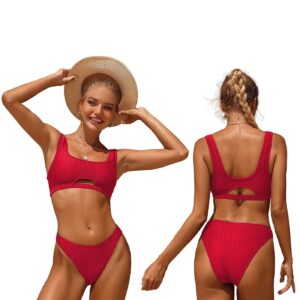 Μαγιό Μπικίνι Surf top με Κόψιμο Κόκκινο  SummerTiempo 623075