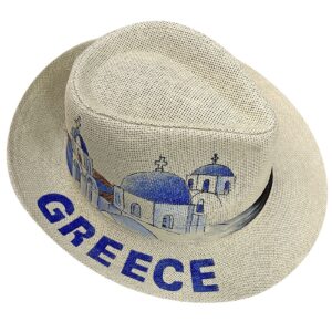 Καπέλο Ψαθόχαρτο Ελληνικό Νησί & Greece 34x30x12cm SummerTiempo 623230