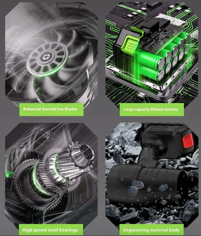 Επαναφορτιζόμενος φυσητήρας χειρός – 21V – Power – YQ-1 - 456459 - Image 2