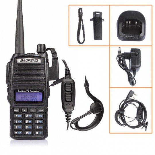 Φορητός πομποδέκτης - UHF/VHF - 5W - UV82 - Baofeng - 463082 - Image 4