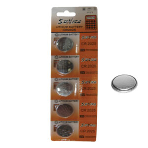 Συσκευασία 5 μπαταρίες λιθίου κουμπία CR2025