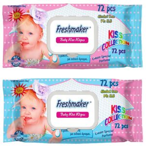 Υγρά Μωρομάντηλα Freshmaker με Καπάκι πακ=72τεμ  4teen4ty 25136