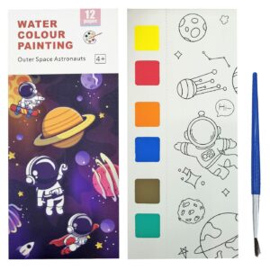 Άλμπουμ Χρωματισμού με Νερομπογιές & Πινέλο Διαστημάνθρωπος 19x8cm JustNote 703224