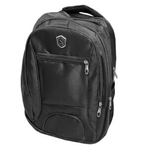 Τσάντα Πλάτης Μαύρη 4 zip 44x32x20cm JustNote 703428