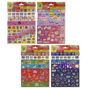 Αυτοκόλλητα σετ 300τεμ Διάφορα Σχέδια μίξ 30x19cm JustNote 26744