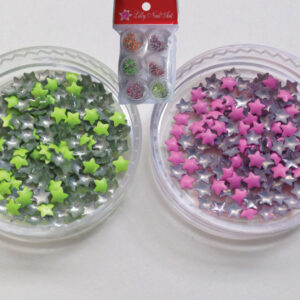 6 βαζάκια με διακοσμητικά στρας νυχιών