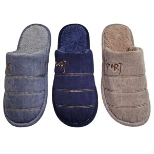 Παντόφλα Ανδρική Μονόχρωμη Γραμμές No:40-45 SummerTiempo 87254