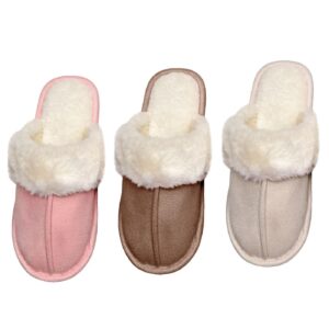 Παντόφλα Γυναικεία Μονόχρωμη με Άσπρη Γούνα No:36-41 SummerTiempo 87255