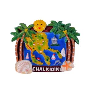 Tουριστικό μαγνητάκι Souvenir – Σετ 12pcs - Resin Magnet - Chalkidiki - 678071