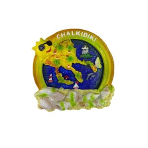 Tουριστικό μαγνητάκι Souvenir – Σετ 12pcs - Resin Magnet - Chalkidiki - 678078
