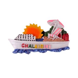 Tουριστικό μαγνητάκι Souvenir – Σετ 12pcs - Resin Magnet - Chalkidiki - 678096