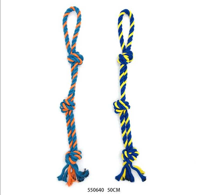 Παιχνίδι σκύλου σχοινί με κόμπους - 50cm - 12pcs - 550640 - Image 2