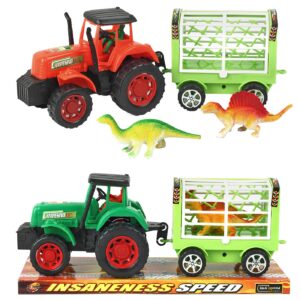 Τρακτέρ Friction με Ρυμούλκα 31x12x11cm ToyMarkt 902370