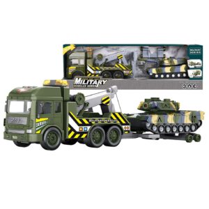 Στρατιωτική Νταλίκα Friction + Τανκ με φως & Ήχους 58x17x12cm ToyMarkt 902379