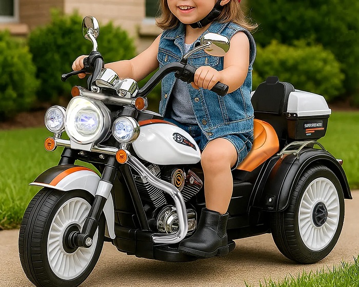 Παιδικό ηλεκτροκίνητο τρίκυκλο scooter με φάρο - BJQ-6388 - 701114 - Pink - Image 4