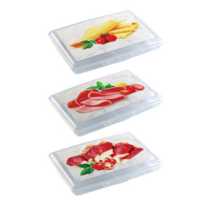 Πλαστικό φαγητοδοχείο-τάπερ με χώρισμα 1Lt.