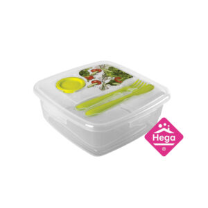 Πλαστικό φαγητοδοχείο 1,8lt με μαχαιροπήρουνο και θήκη σως