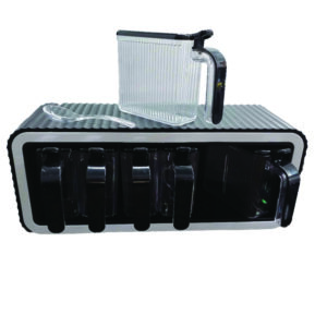 Σταντ μπαχαρικών με 6 βαζάκια και κουταλάκια