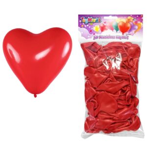 Σετ 50 Μπαλόνια Καρδιά Κόκκινη 23cm ToyMarkt 913590