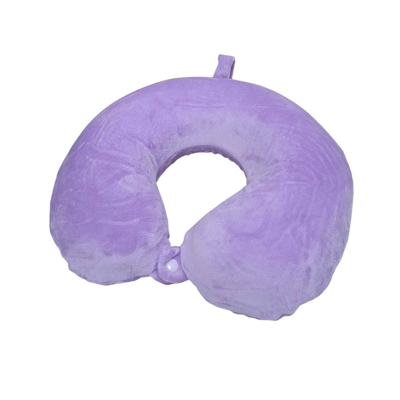 Μαξιλάρι αυχένα ταξιδίου - Memory Foam - 71890 - Purple
