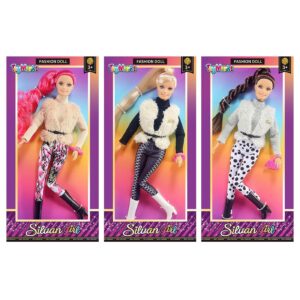 Κούκλα 29cm Γούνινο Γιλέκο & Κολάν 16x33x5cm ToyMarkt 922105