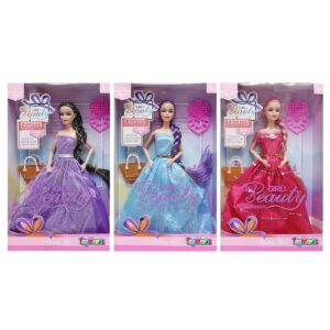 Κούκλα 28cm Μακριά Κοτσίδα, Τουαλέτα 20x32x5cm ToyMarkt 922107