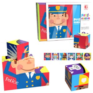 Κύβοι 9 Τεμ,6 σε 1, Επαγγέλματα 26x20x7cm ToyMarkt 95439