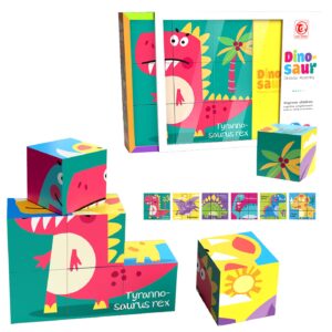 Κύβοι 9 Τεμ,6 σε 1, Δεινοσαυράκια 26x20x7cm ToyMarkt 95441