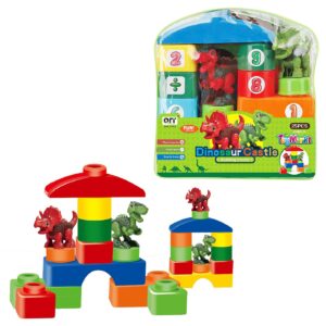 Τουβλάκια 25τεμ Κάστρο Δεινοσαυράκια 19x20x9cm ToyMarkt 95444