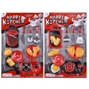 Κουζινικά Κόκκινα-Μαύρα & Φαγητά σε Καρτέλα 25x38cm ToyMarkt 971026