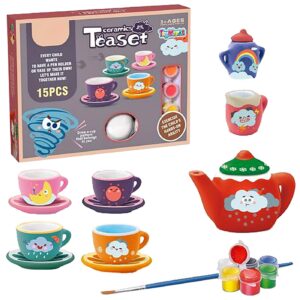 Κεραμικό σετ Τσαγιού Χρωματισμού 15τεμ 25x19x4cm ToyMarkt 971150