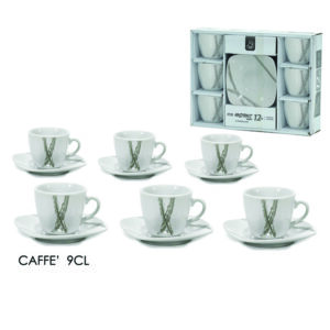 Σετ 6 φλυτζάνια με πιατάκια 9cl